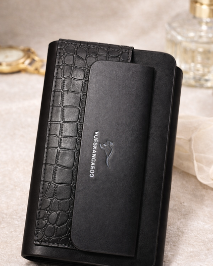 Yueskangaroo Classic Leather Wallet – Brown & Black