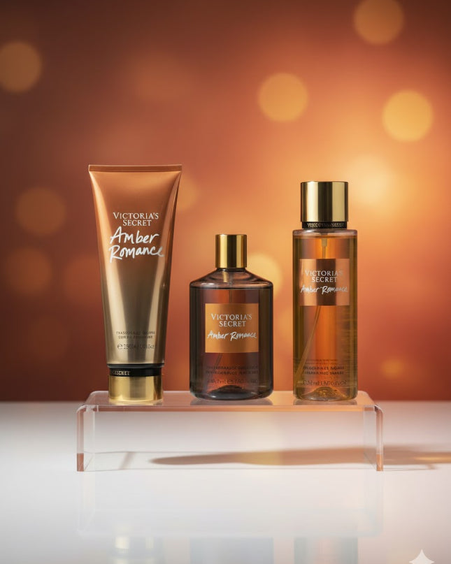 Victoria’s Secret Amber Romance Fragrance Collection – Mist, Lotion & Mini Perfume Set