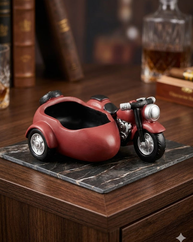 Vintage Motorcycle Sidecar Ashtray – Retro Decorative Smoking Accessory