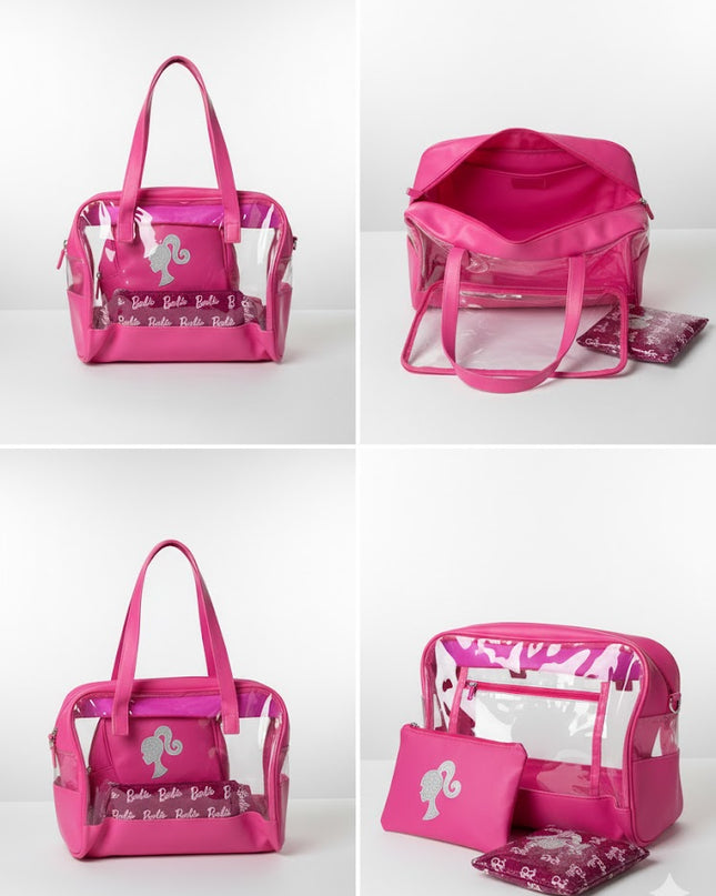 Barbie Clear Tote Bag Set – Pink Glam Edition