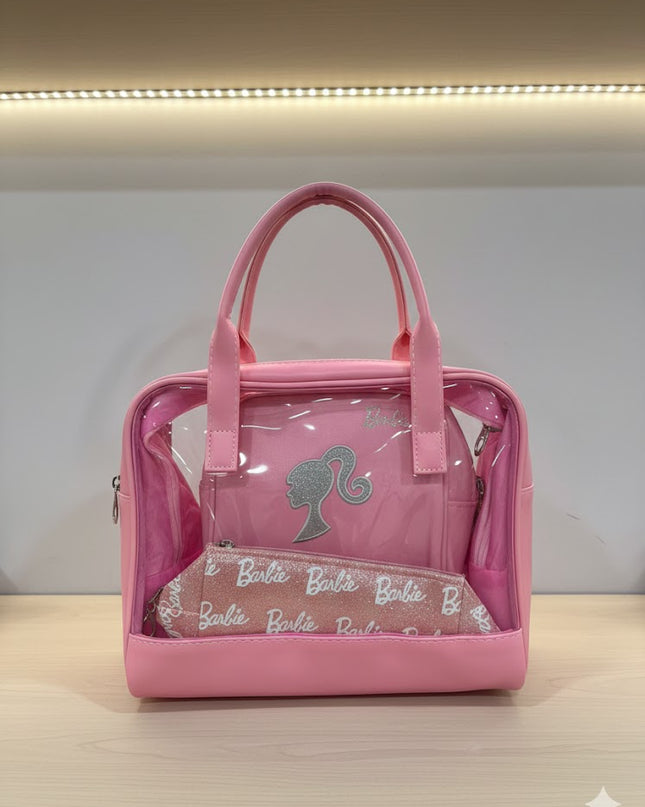 Barbie Clear Tote Bag Set – Pink Glam Edition