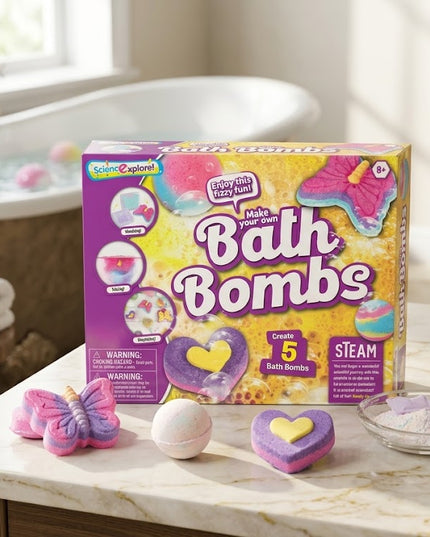 DIY Bath Bomb Kit – Make Your Own Fizzy Bath Bombs (5 Pack)