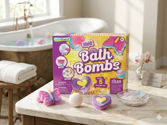 DIY Bath Bomb Kit – Make Your Own Fizzy Bath Bombs (5 Pack)