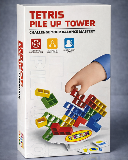 Tetris Pile Up Tower Game – Balance & Skill Challenge