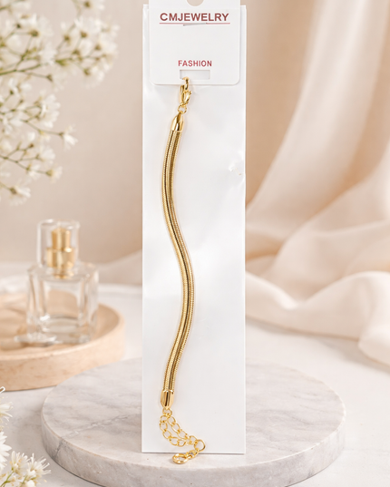 Elegant Gold Snake Chain Bracelet – Sleek Minimalist Style