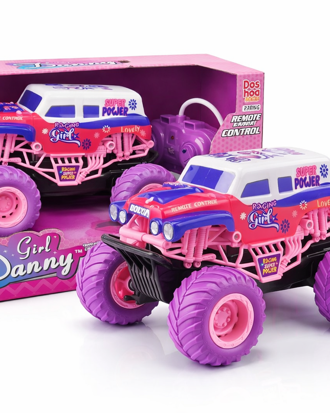 Girl Danny™ Remote Control Monster Truck – Super Power Racing Car (Pink & Purple)