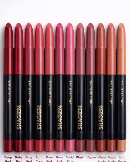 SHAGIEM Matte Lipstick Set – 12 Shades Long-Lasting Velvet Liquid Lipsticks
