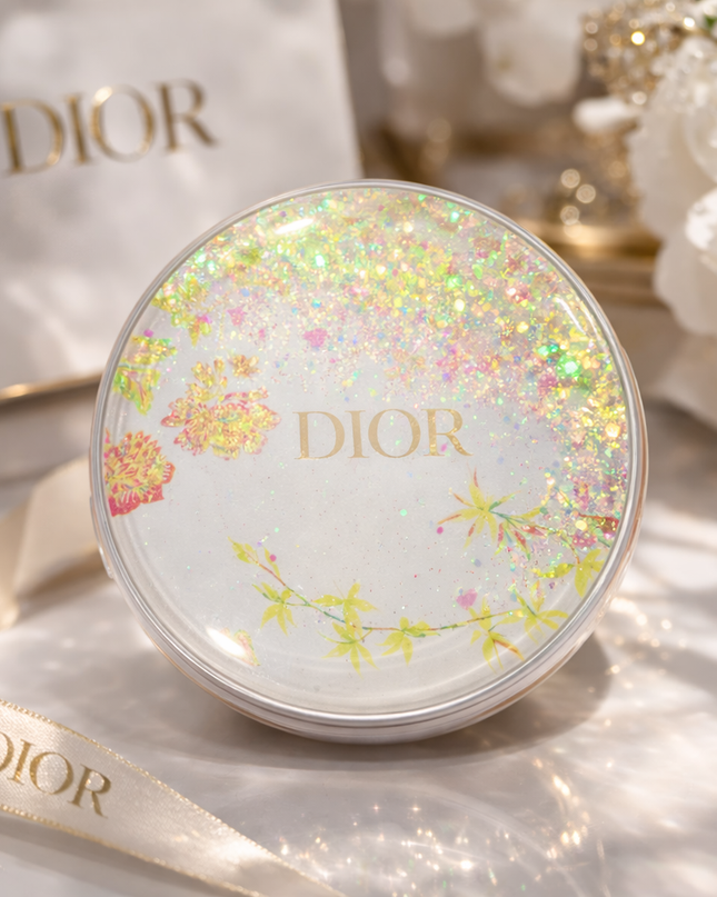 Luxury Glitter Compact Mirror – Elegant Pocket Makeup Mirror