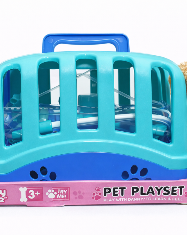 Danny Home Pet Playset with Plush Puppy & Carry Cage