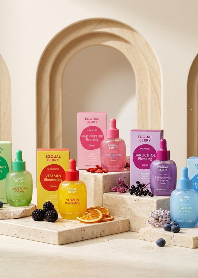 EQQAL BERRY Complete 5 Serum Set – Hydration, Brightening, Anti-Aging & Repair Collection