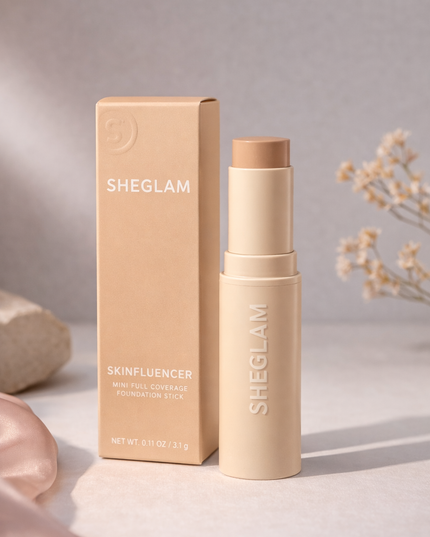 SHEGLAM Skinfluencer Mini Full Coverage Foundation Stick – Smooth Matte Finish
