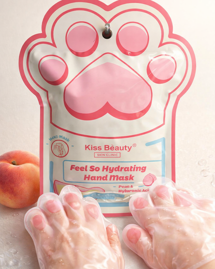 Kiss Beauty Hydrating Peach Hand Mask Gloves