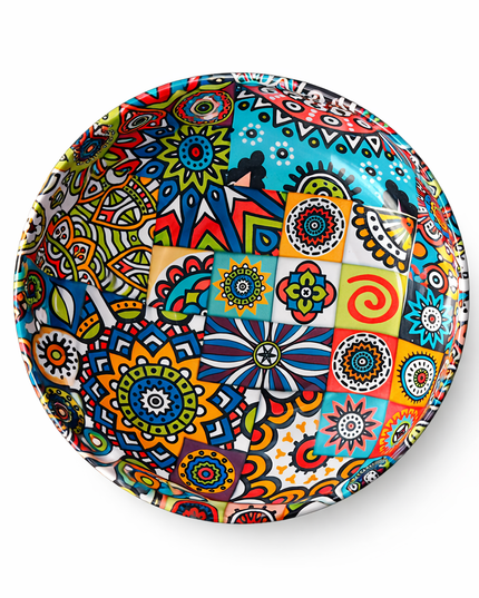 Colorful Mandala Small Plate – Decorative Ceramic Side Plate