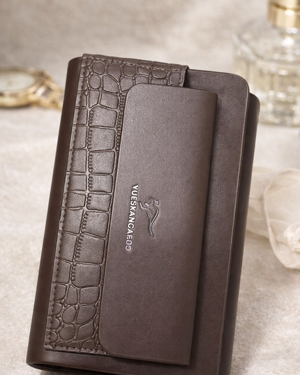 Yueskangaroo Classic Leather Wallet – Brown & Black