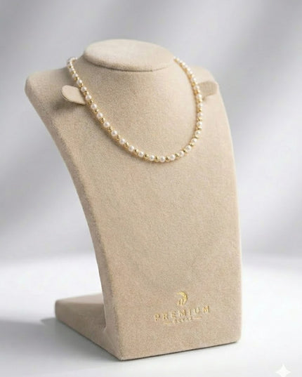 Classic Gold & Pearl Beaded Necklace – Elegant Everyday Jewelry
