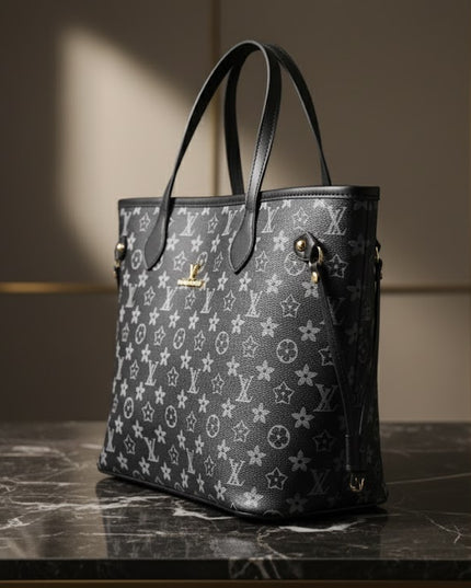 Luxury Monogram Tote Bag – Elegant Designer Style Handbag