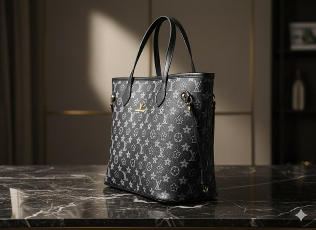 Luxury Monogram Tote Bag – Elegant Designer Style Handbag