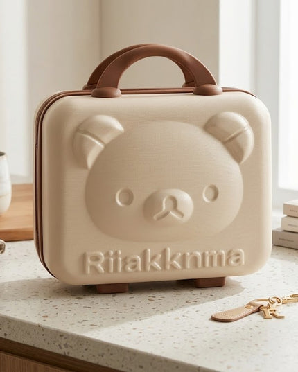 Rilakkuma Travel Makeup Case Set – Cute Hard Shell Cosmetic Organizer (2 Colors)