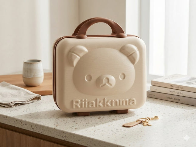 Rilakkuma Travel Makeup Case Set – Cute Hard Shell Cosmetic Organizer (2 Colors)