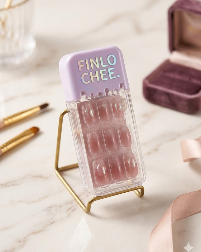 Luxury Nude Press-On Nails Duo – Glossy & Marble Elegant Set