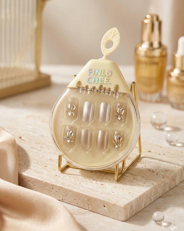 Luxury Press-On Nails Set – Elegant Rhinestone Manicure Collection