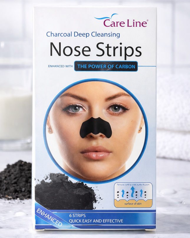 Charcoal Nose Strips & Orange Face Mask – Deep Cleansing Skincare Set