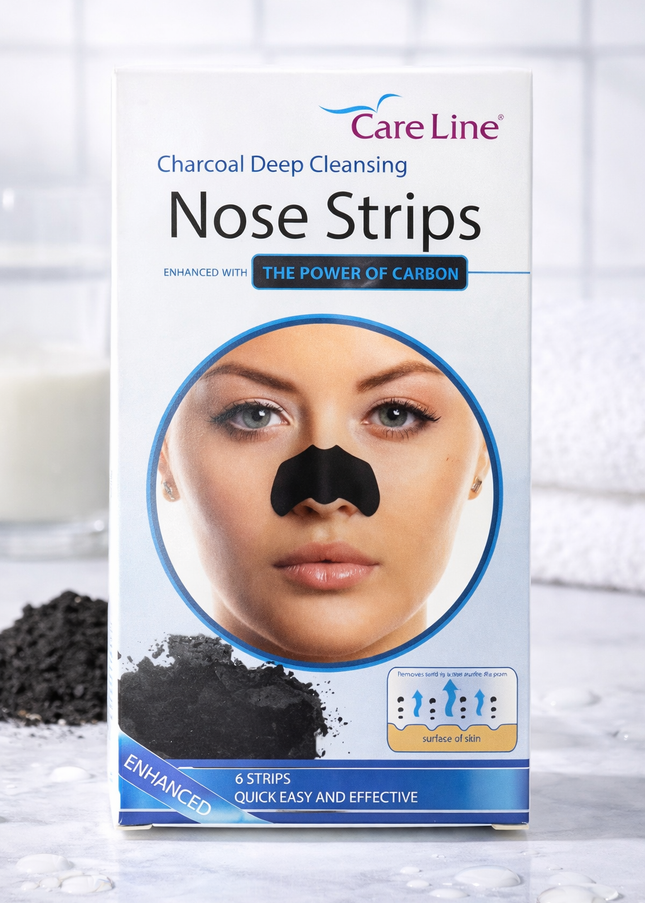 Charcoal Nose Strips & Orange Face Mask – Deep Cleansing Skincare Set