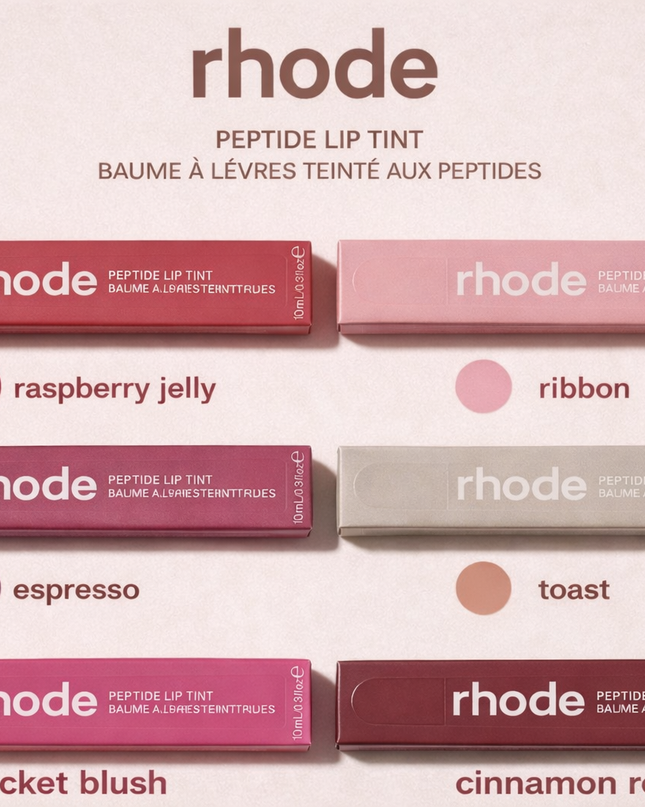 Rhode Peptide Lip Tint Collection – 6 Hydrating Shades