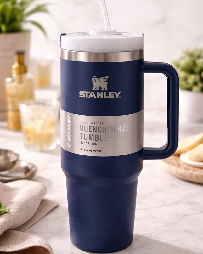 Stanley Quencher H2.0 40oz Tumbler – Premium Insulated Travel Mug with Handle & Straw