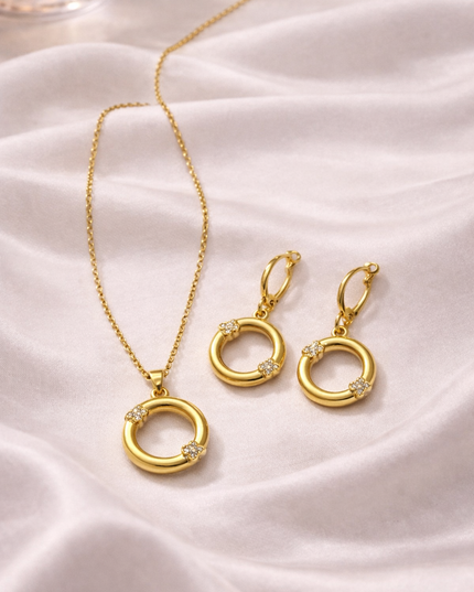Golden Circle Elegance Jewelry Set
