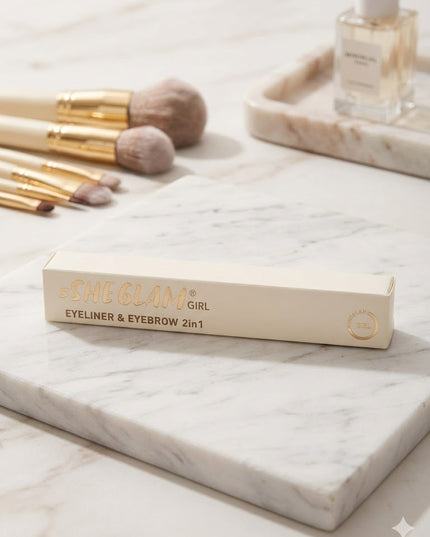 SheGlam Girl Eyeliner & Eyebrow 2-in-1 – Precision & Definition Duo