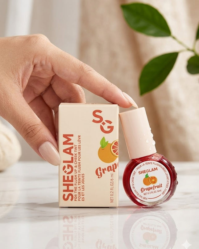 SheGlam Lip & Cheek Tint Collection – Strawberry, Cherry & Grapefruit Glow Set
