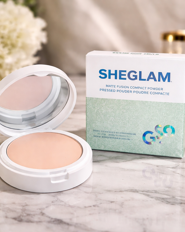 SheGlam Matte Fusion Compact Powder – Smooth Oil-Control Finish