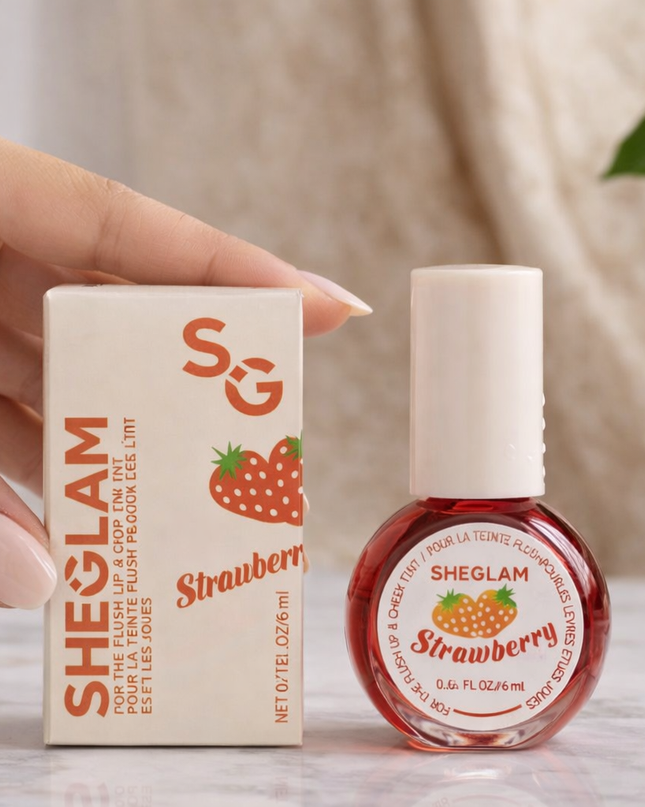 SheGlam Lip & Cheek Tint Collection – Strawberry, Cherry & Grapefruit Glow Set