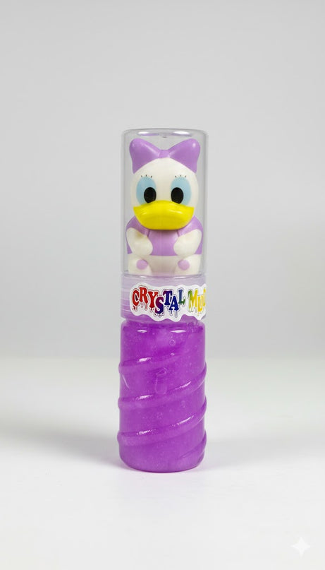 Crystal Mud Surprise Slime with Cartoon Toy Top – Colorful Kids Fun Bottle