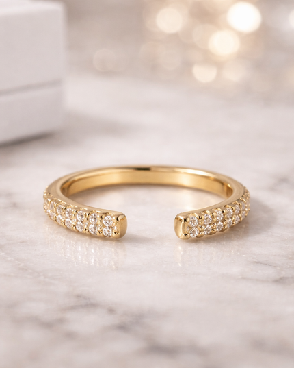 Minimal Gold Open Band Ring