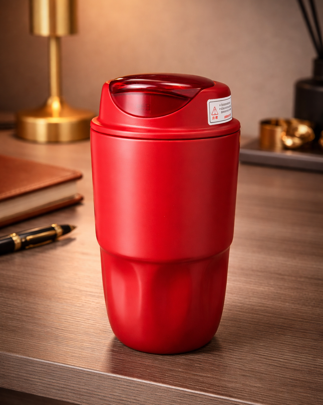 Mini Stanley-Style Travel Cups – Compact Thermal Mug Set (Black, Red & Cream)