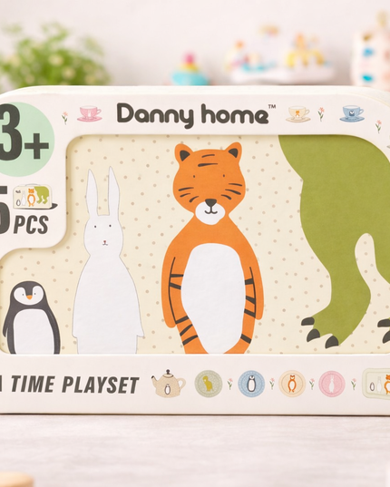 Danny Home 15-Piece Tea Time Playset – Kids Pretend Tea Set (3+ Years)