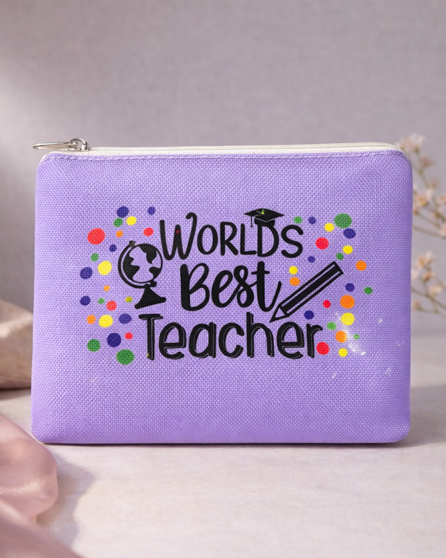 Teacher Appreciation Zipper Pouch – Inspirational Gift (Multiple Colors)
