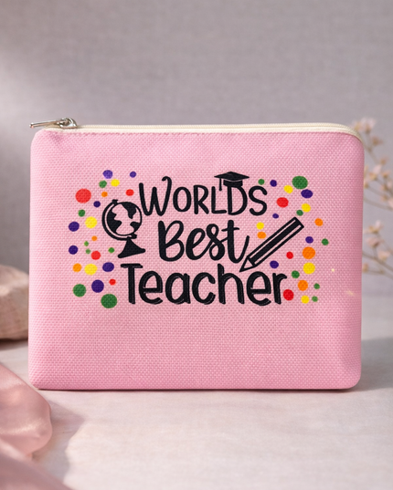 Teacher Appreciation Zipper Pouch – Inspirational Gift (Multiple Colors)