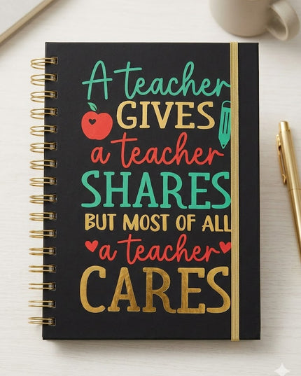 Teacher Appreciation Spiral Notebook – Inspirational Gift Journal