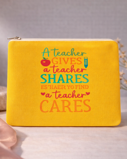 Teacher Appreciation Zipper Pouch – Inspirational Gift (Multiple Colors)