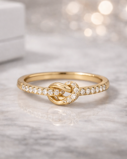 Gold Knot Detail Ring