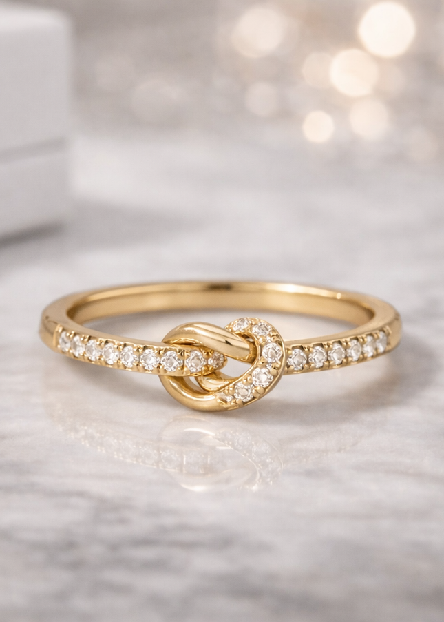 Gold Knot Detail Ring