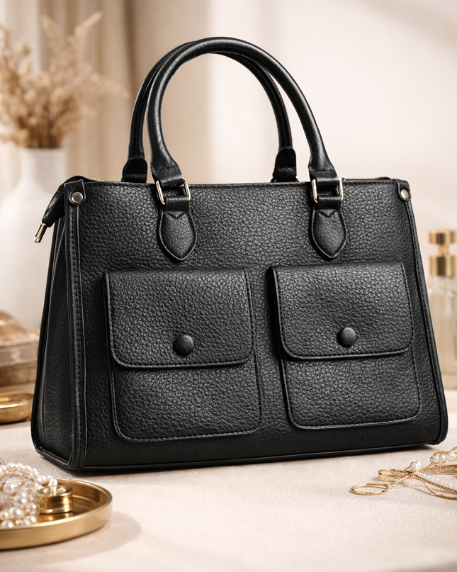 Elegant Classic Handbag – Available in Brown & Black