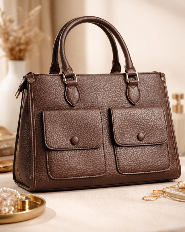 Elegant Classic Handbag – Available in Brown & Black