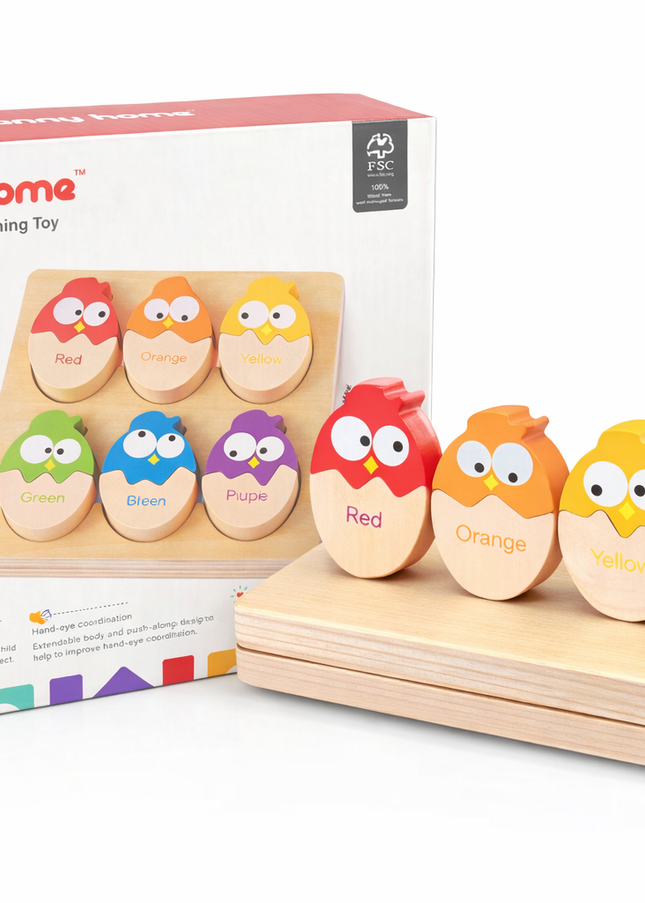 Danny Home™ Wooden Color Matching Toy – Educational Learning Board (3+ Years)