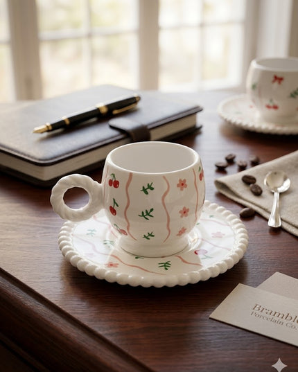 Cherry Blossom Coffee Cup Half Dozen Set 🍒