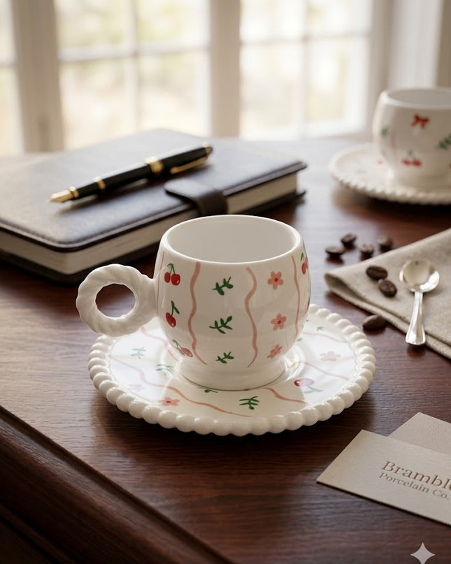 Cherry Blossom Coffee Cup Half Dozen Set 🍒