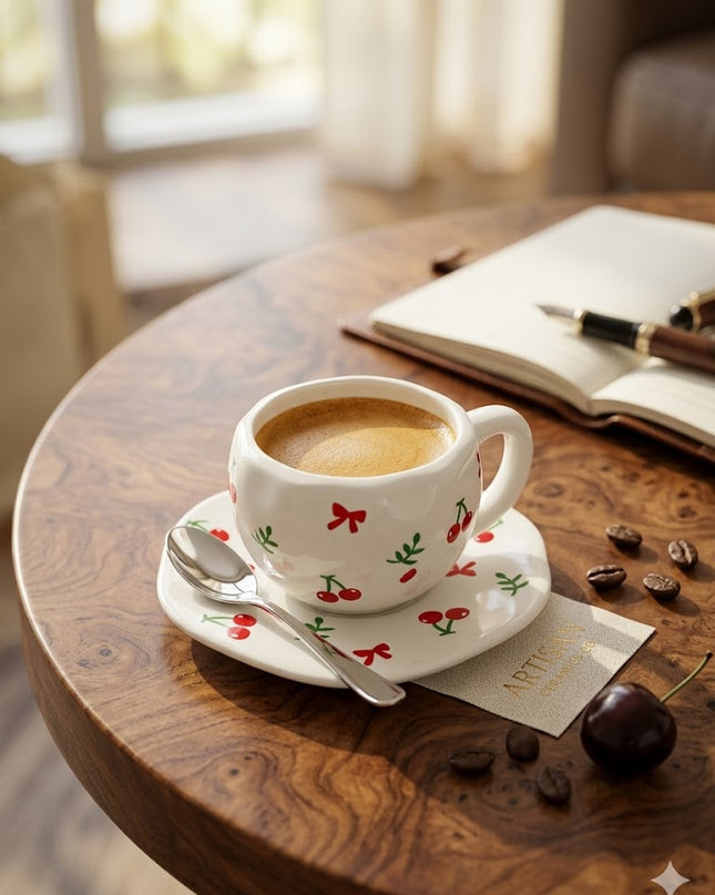 Cherry Charm Espresso Hald Dozen Set 🍒